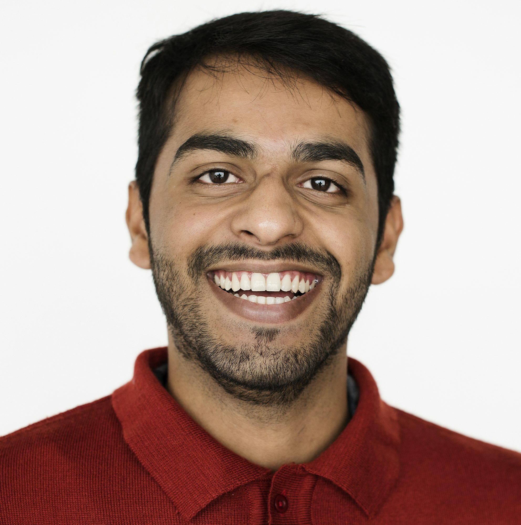 Worldface-Pakistani guy in a white background